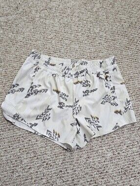 Calia Light Cream Printed Women’s Athletic Shorts